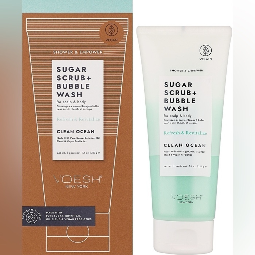 Voesh Clean Ocean Sugar Scrub for Scalp and Body